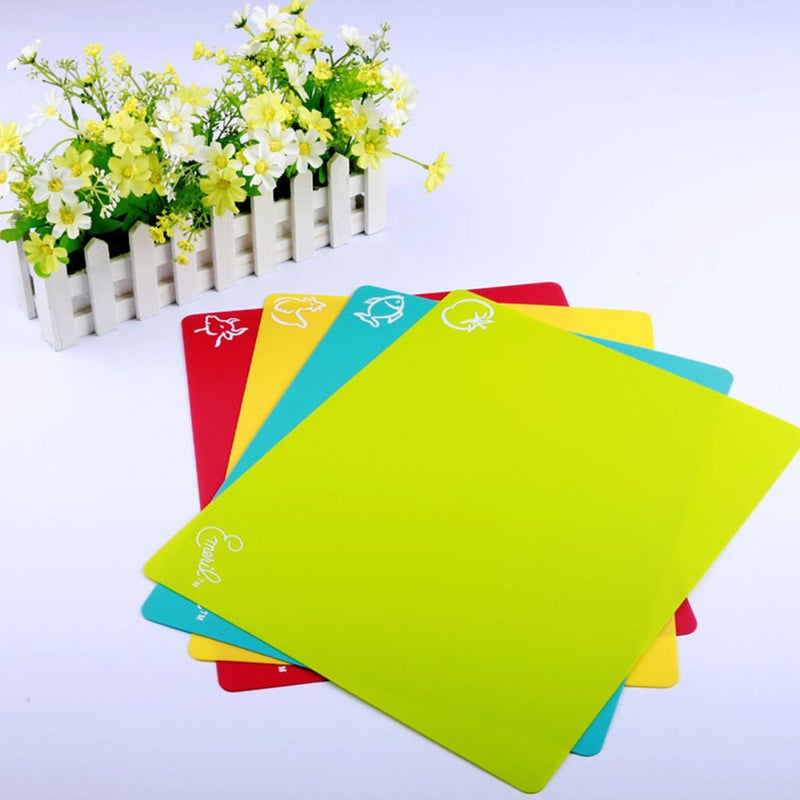 4Pcs Chopping Boards Anti-skid Cutting Board Nonslip Cut Board Kitchen Cutting Mat - Image 3
