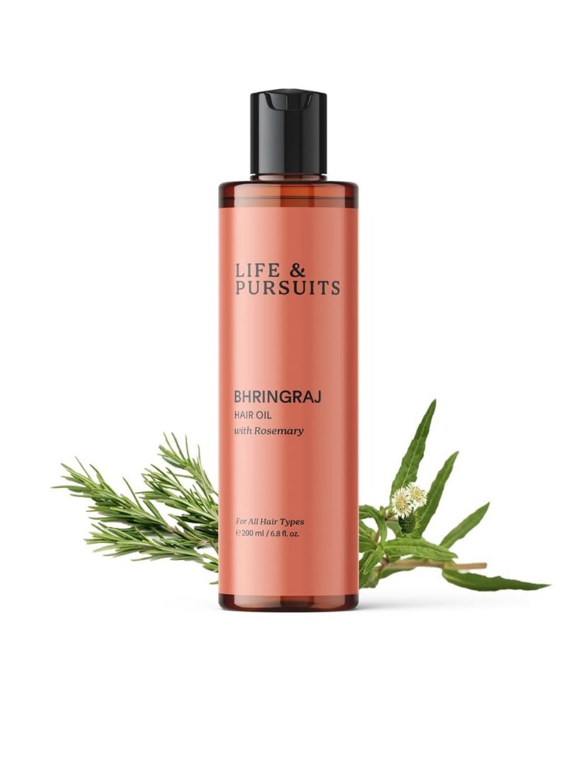 Life & Pursuits - Life & Pursuits USDA Organic Hair Growth Oil (200 ml) With Bhringraj, Amla, Almond, Sesame, Coconut & Castor Oil For dry Scalp Therapy, Strong & Healthy Hair (Packaging may vary) - Image 1