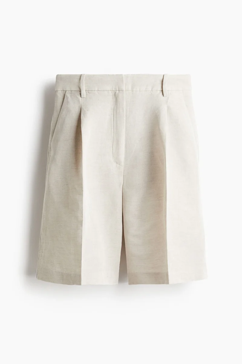 H&M Linen-blend Bermuda shorts