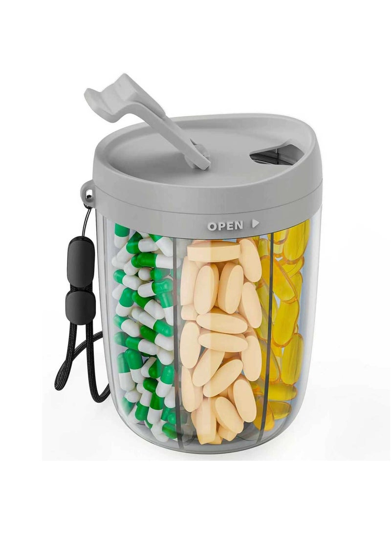 general Large Supplement Organizer Bottle, Holds Plenty of Vitamins in 1 Monthly Pill Dispenser with Anti-Mixing & Wide Openings Design, Easy to Retrieve Meds, Includes 20 Pcs Stick-on Labels - Image 1