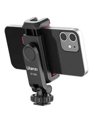 Ulanzi ST-06S Multi-functional Phone Holder Clamp Phone Tripod Mount 360° Rotatable with Dual Cold Shoe Mounts for Smartphone Vlog Selfie Live Streaming Video Recording - pzsku/Z8A7F40F29E8D1925883DZ/45/_/1725356903/3d528b0c-4d15-4c83-a0f8-69c8ef109179