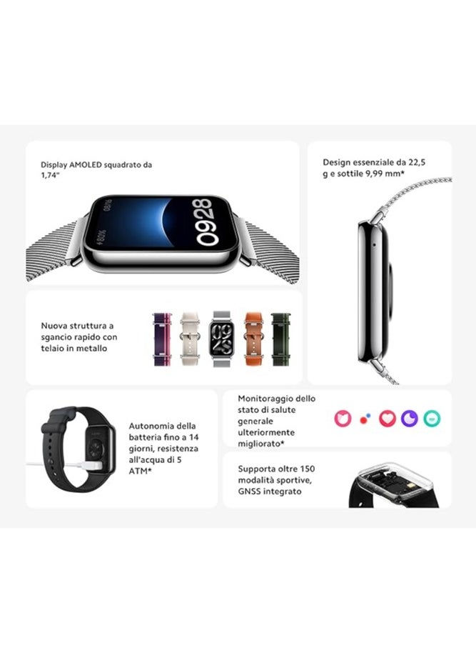 Generic - Smart Band 8 Pro – Advanced Fitness Tracker with Heart Rate & SpO2 Monitor, GPS, Step Counter, Waterproof Design, Sports Modes, Long Battery Life – Compatible with Android & iPhone – 1-Year Manufacturer Warranty - Image 1