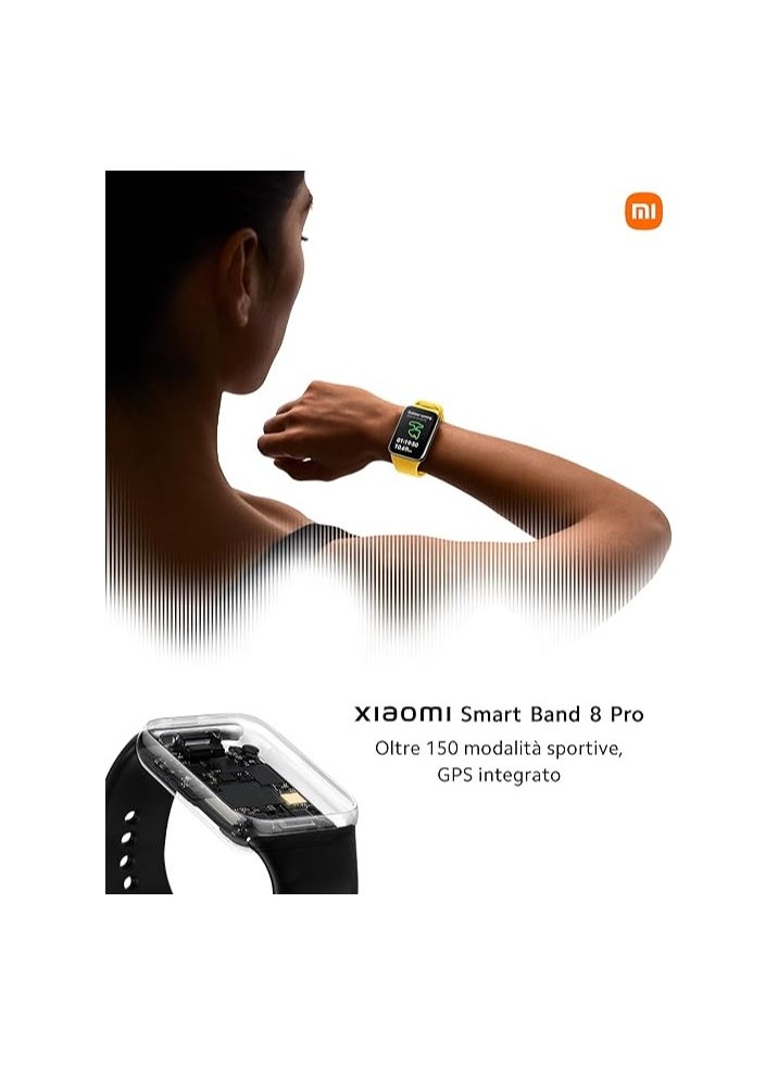 Generic - Smart Band 8 Pro – Advanced Fitness Tracker with Heart Rate & SpO2 Monitor, GPS, Step Counter, Waterproof Design, Sports Modes, Long Battery Life – Compatible with Android & iPhone – 1-Year Manufacturer Warranty - Image 1