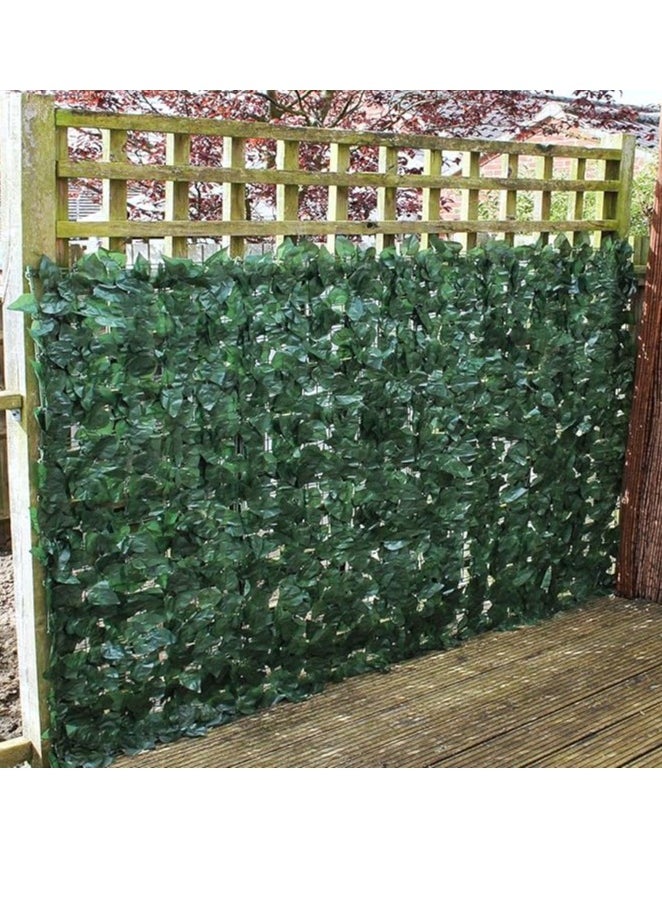 Generic Artificial Ivy Leaf Hedge 1M X 3M Screening Panels On Roll Privacy Garden Fence  - Image 1