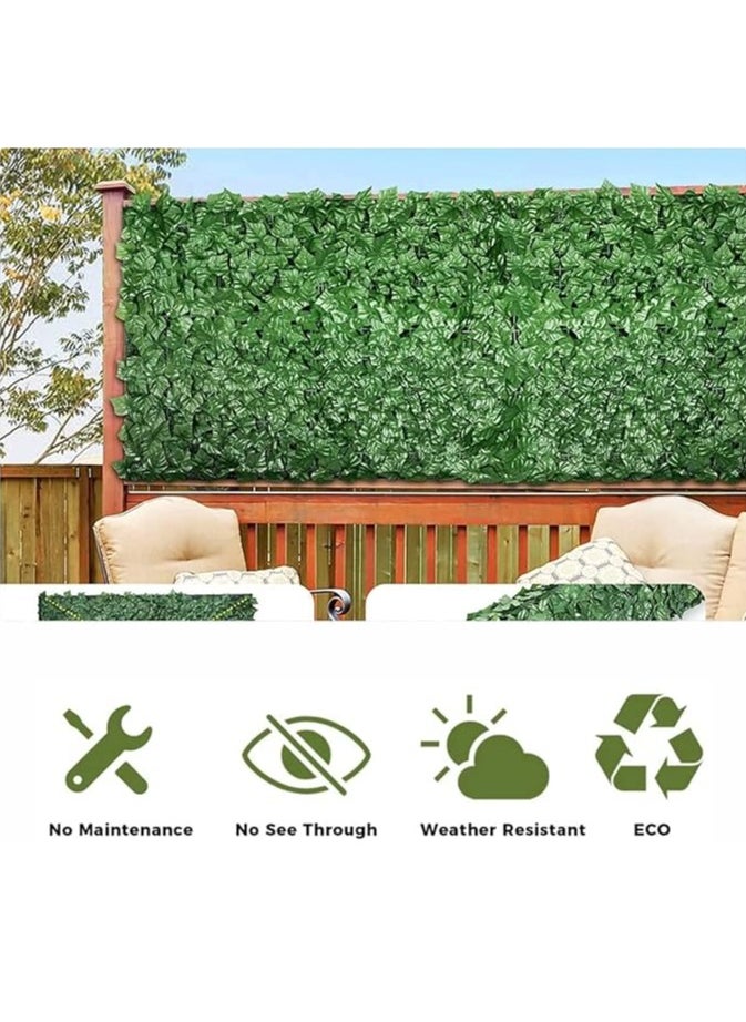 Generic Artificial Ivy Leaf Hedge 1M X 3M Screening Panels On Roll Privacy Garden Fence  - Image 4