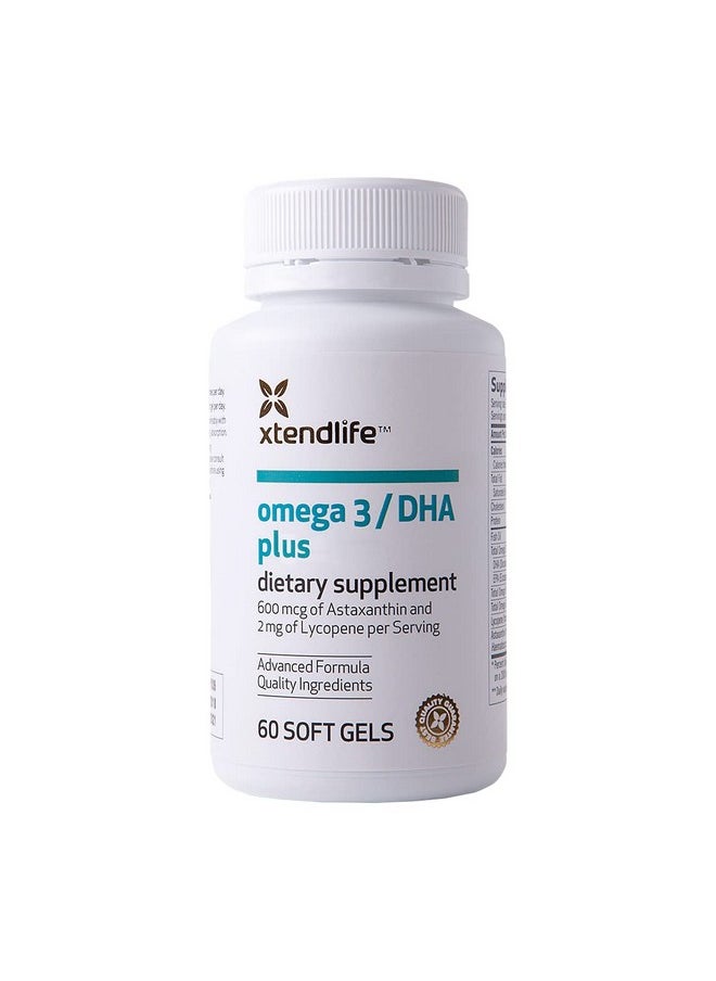 xtendlife - Xtend Life Omega 3 Dha Plus Full Spectrum Fish Oil With 700Mg Of Dha + Lycopene And Astaxanthin To Support Brain Heart Eye And Skin 60 Soft Gels - Image 1