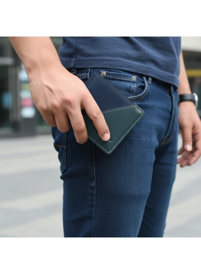 كروسلاند محفظة رجالي كروسلاند جلد طبيعي وشمواه تصميم ثنائي اللون، نحيفة، متعددة الجيوب للبطاقات والنقود - Image 3