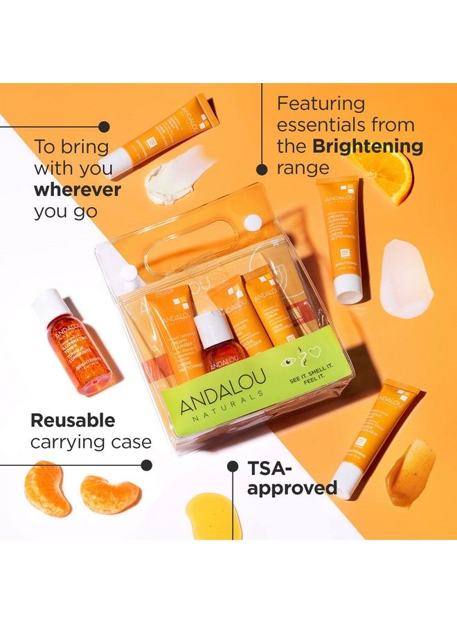 Andalou Naturals On The Go Essentials The Brightening Routine Travel Friendly Tsa Approved Reusable Bag (4 Pcs) - Image 3