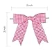 Meseey 30 Pcs 35 Inches Gingham Ribbon Bows with Twist Tie Pink and White Buffalo Check Premade Craft Bows for Gift Wrapping Basket Wedding Baby Shower Brithday Party PinkW - Image 4