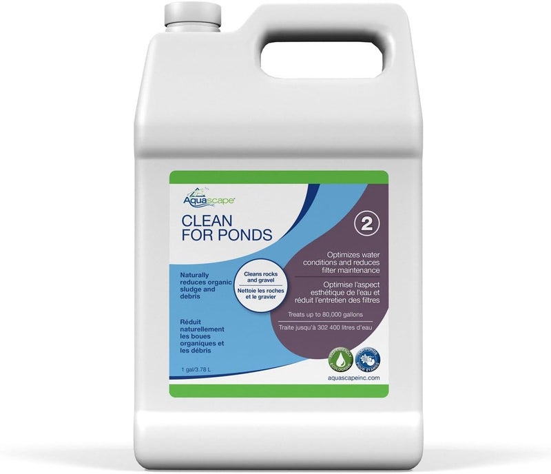 Aquascape CLEAN Water Treatment for Koi and Fish Ponds Optimize Water Clearity and Quality Easy To Use Powerful Blend of Heterotrophic Bacteria 1 gallon  378 L 96064 - Image 1
