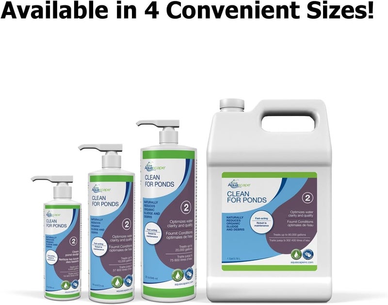 Aquascape CLEAN Water Treatment for Koi and Fish Ponds Optimize Water Clearity and Quality Easy To Use Powerful Blend of Heterotrophic Bacteria 1 gallon  378 L 96064 - Image 3