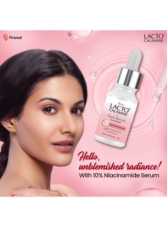 Lacto Calamine سيروم الوجه بنسبة 10% نياسيناميد | لتقليل المسام | مناسب لجميع أنواع البشرة | خالي من البارابين والسلفات | مختبر dermatologically | 30 مل × عبوة من 2 - Image 3