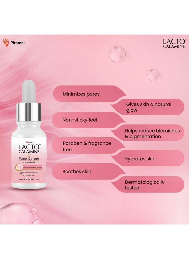 Lacto Calamine سيروم الوجه بنسبة 10% نياسيناميد | لتقليل المسام | مناسب لجميع أنواع البشرة | خالي من البارابين والسلفات | مختبر dermatologically | 30 مل × عبوة من 2 - Image 4
