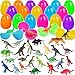 BBPOOL Prefilled Easter Eggs with Dinosuar Toys for Kids 24pcs Easter Basket Stuffers Egg Hunt Filler Classroom Prize Party Favor Supplies - Image 2