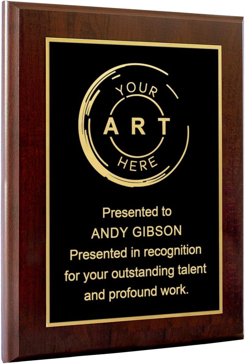 PlaqueMaker Personalized Engraved Plaques and Awards. Great for Retirement, Thank You, Military Recognition, Special Achievements, Memorials, Sports, School, and Corporate Awards - Image 1