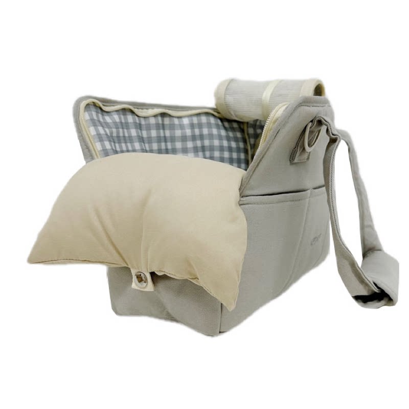 Pet Outing Bag Portable Dog Bichon Frise Light Gray Travel Bag Bichon Frise Special Bag Single Shoulder Portable Dog Walking Bag - Image 2