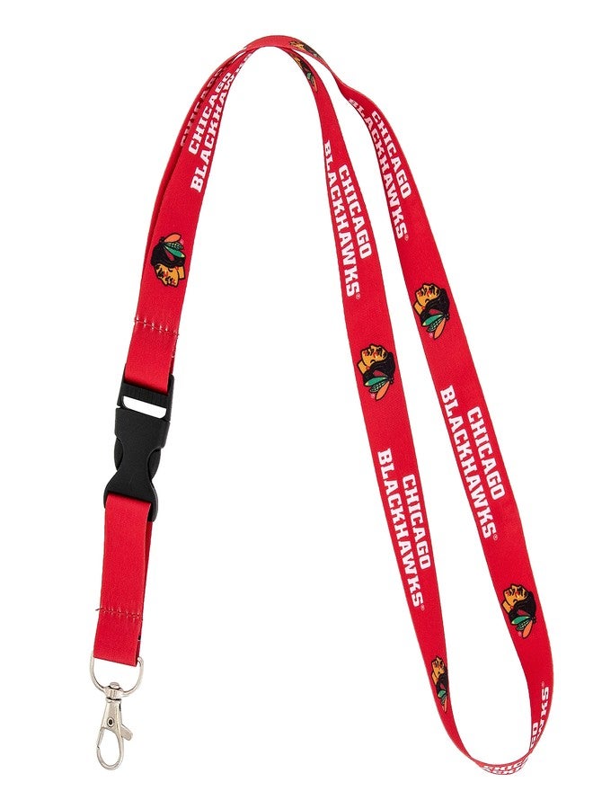 Desert Cactus Chicago Blackhawks Lanyard NHL National Hockey League Car Keys ID Badge Holder Keychain Detachable Breakaway Snap Buckle (Lanyard 1 - Red) - Image 2