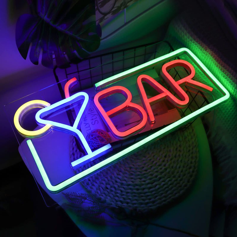 JFLLamp Bar Neon Signs for Wall Decor Led Bar Lights for Bedroom Led Sign Room Decor Aesthetic Suitable for Living Room Bistro Man Cave Party - Image 2