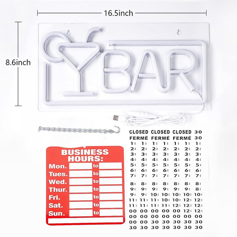 JFLLamp Bar Neon Signs for Wall Decor Led Bar Lights for Bedroom Led Sign Room Decor Aesthetic Suitable for Living Room Bistro Man Cave Party - Image 3