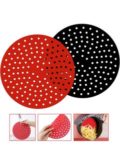 Gopinath Autolink Gopinath Autolink 2 pcs Air Fryer Silicone Liners Round Reusable Silicone Air Fryer Mats NonStick for Air Fryer Basket Replace Parchment Easy Clean Porous 