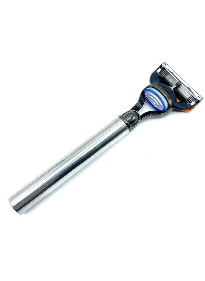Parker Safety Razor Parker'S 100% Stainless Steel Handle Gillette Fusion Compatible Razor 1 Gillette Fusion Blade Included  - Image 3
