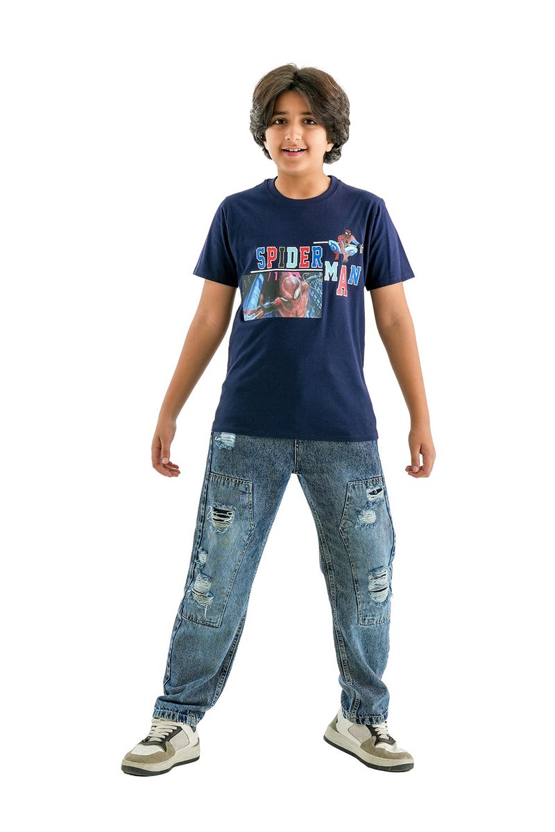 JOCKEY Boy Spider Man Printed Summer SS T-shirt