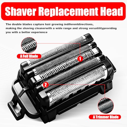 TGSBHIO 3Pack Replacement Blades and Foil Compatible with Panasonic ARC5 5-Blade Shavers, Compatible with WES9032P ES9032 ES9034 ES9036 ES9038, Fits Models ES-LV61, ES-LV65, ES-LV67, ES-LV95 1Cleaning Brush - Image 2