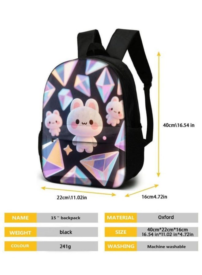 [Super new special offer] Cartoon theme bag three-piece set | double-shoulder + hand-held + storage pen bag | gift self-use good-looking - 646  - Image 5