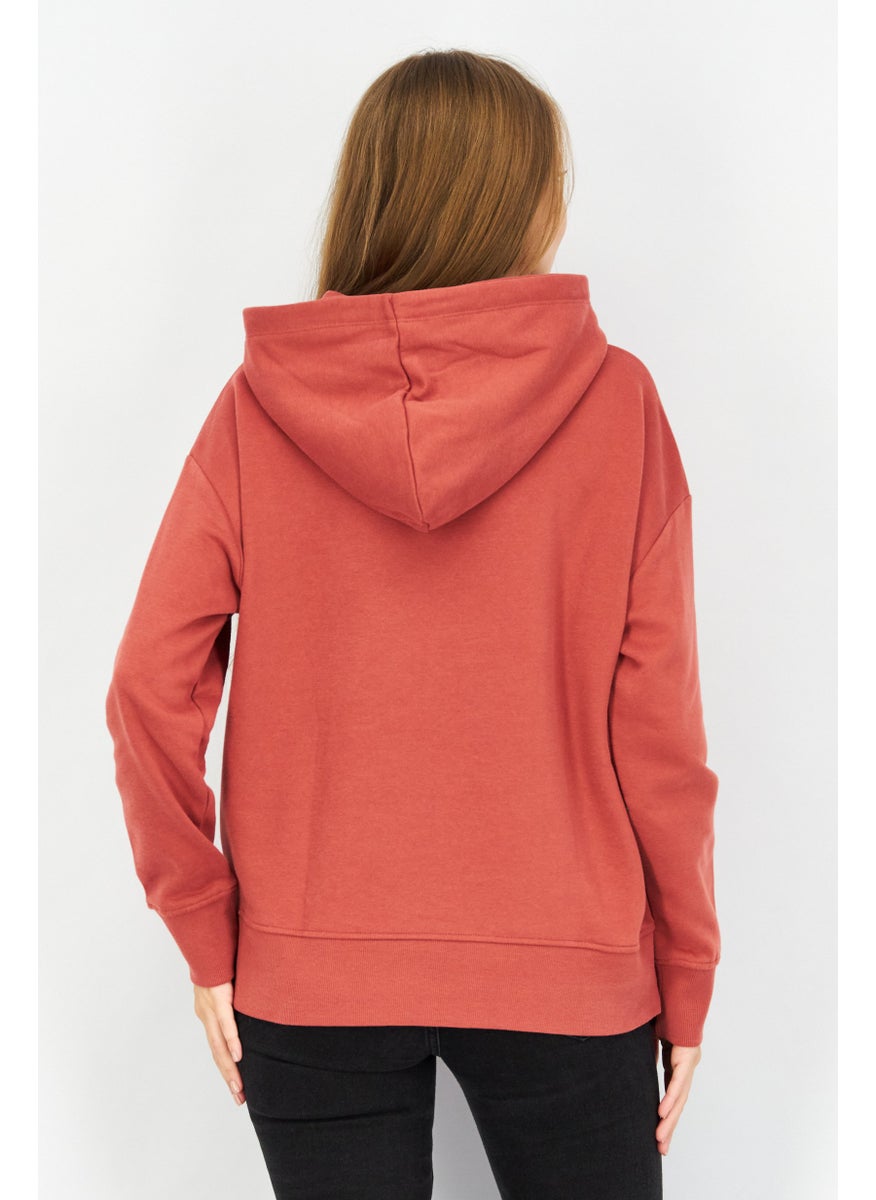 Women Hooded Long Sleeve Sweatshirt, Light Maroon - pzsku/Z8A8009B0EEE3B3118471Z/45/_/1737641994/7c609fa3-ed51-4876-a313-445072093c8a