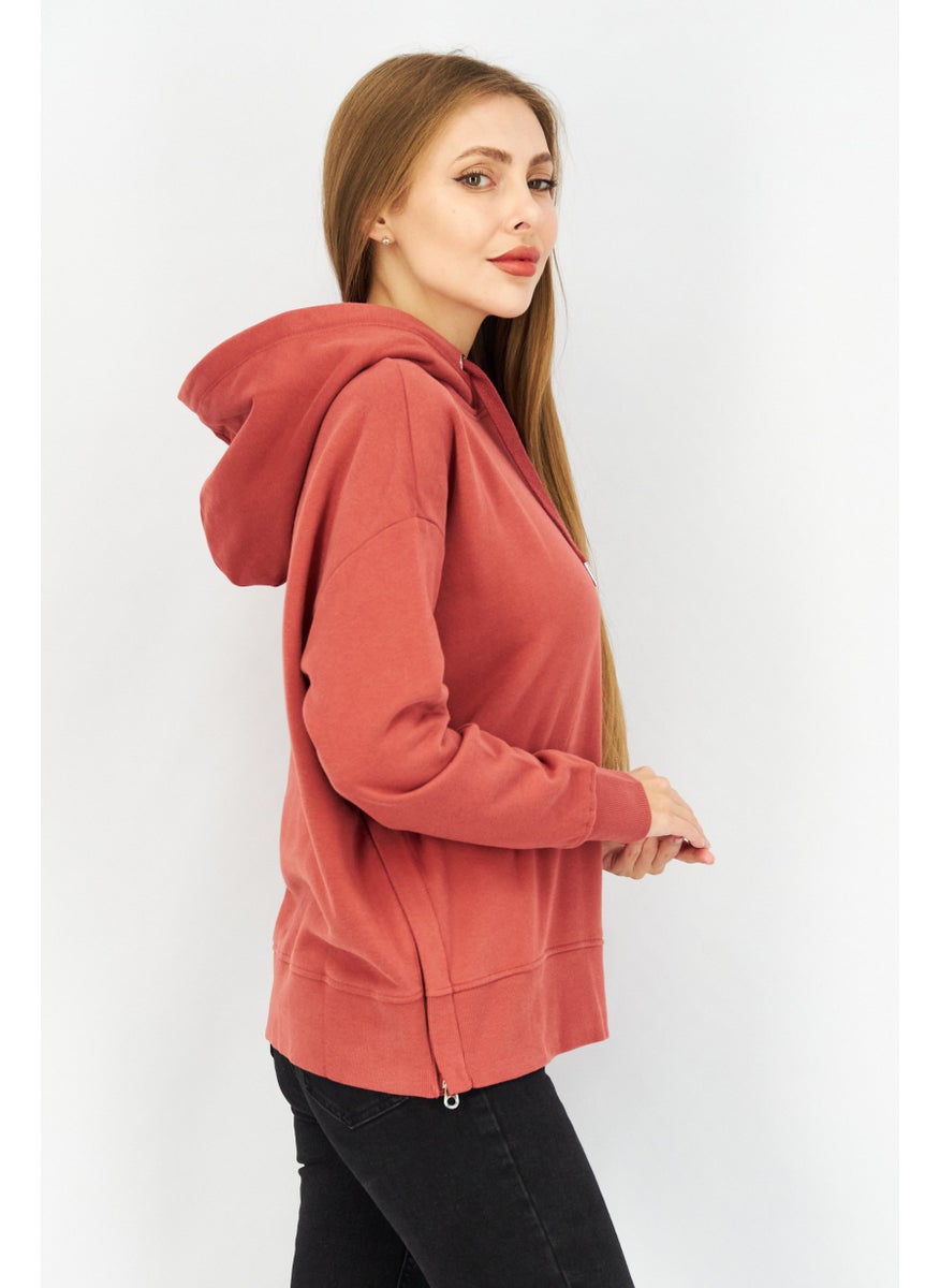 Women Hooded Long Sleeve Sweatshirt, Light Maroon - pzsku/Z8A8009B0EEE3B3118471Z/45/_/1737642049/711ac798-a97d-4cfe-8849-5c8d66b517c3