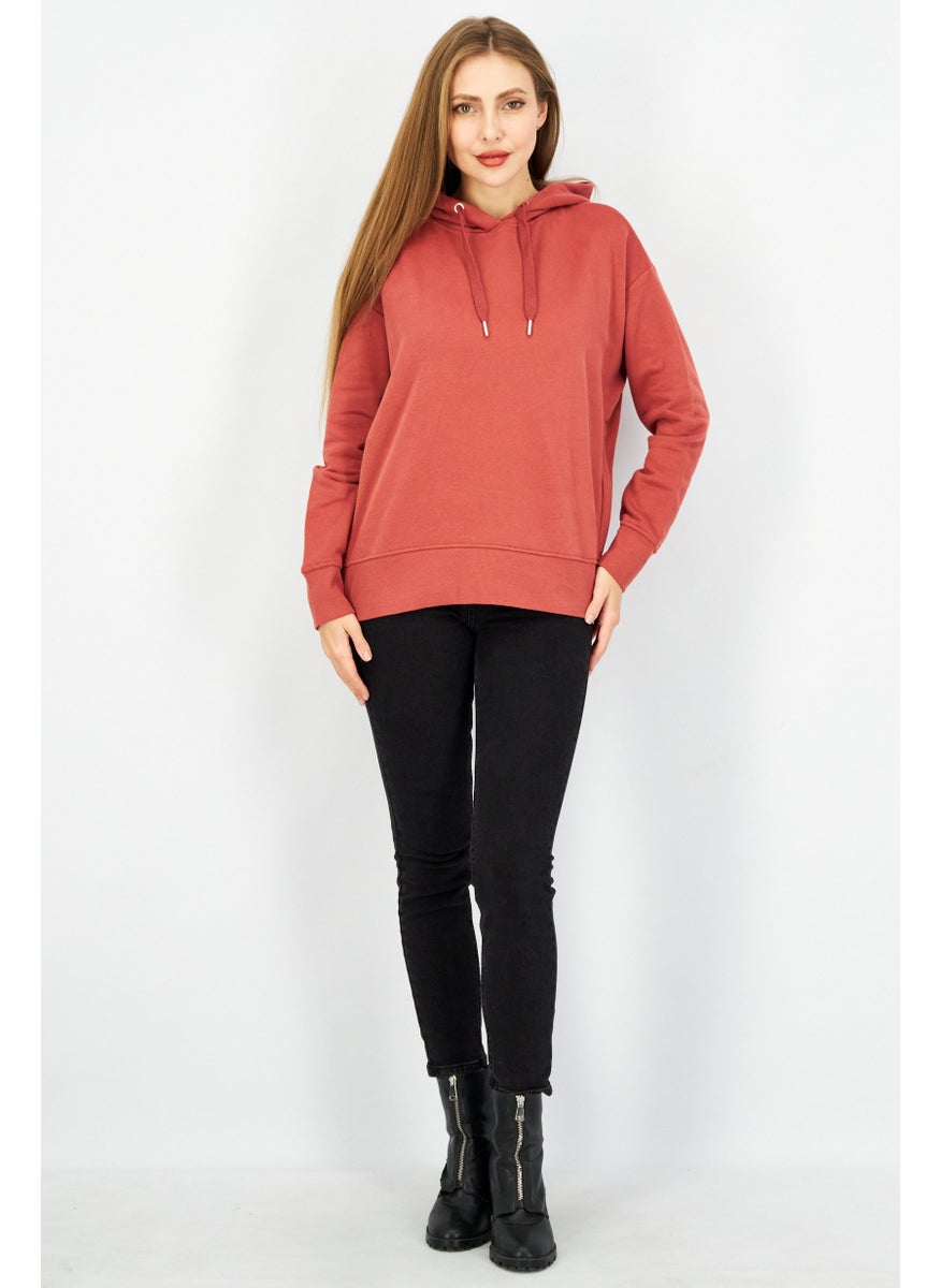 Women Hooded Long Sleeve Sweatshirt, Light Maroon - pzsku/Z8A8009B0EEE3B3118471Z/45/_/1737642208/a0fc526e-75fd-4fc3-9498-8f9d10fcfbcf