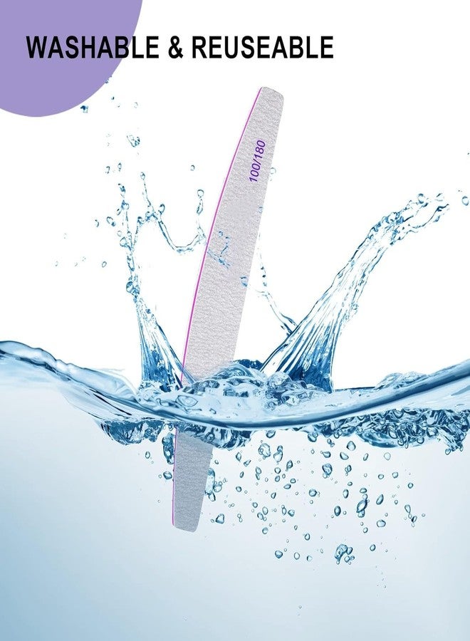 TODDLIS 10 PCS Nail File Professional Nail Files Reusable Double Sided Emery Board(100/180 Grit) Nail Styling Tools for Home and Salon Use - Image 5