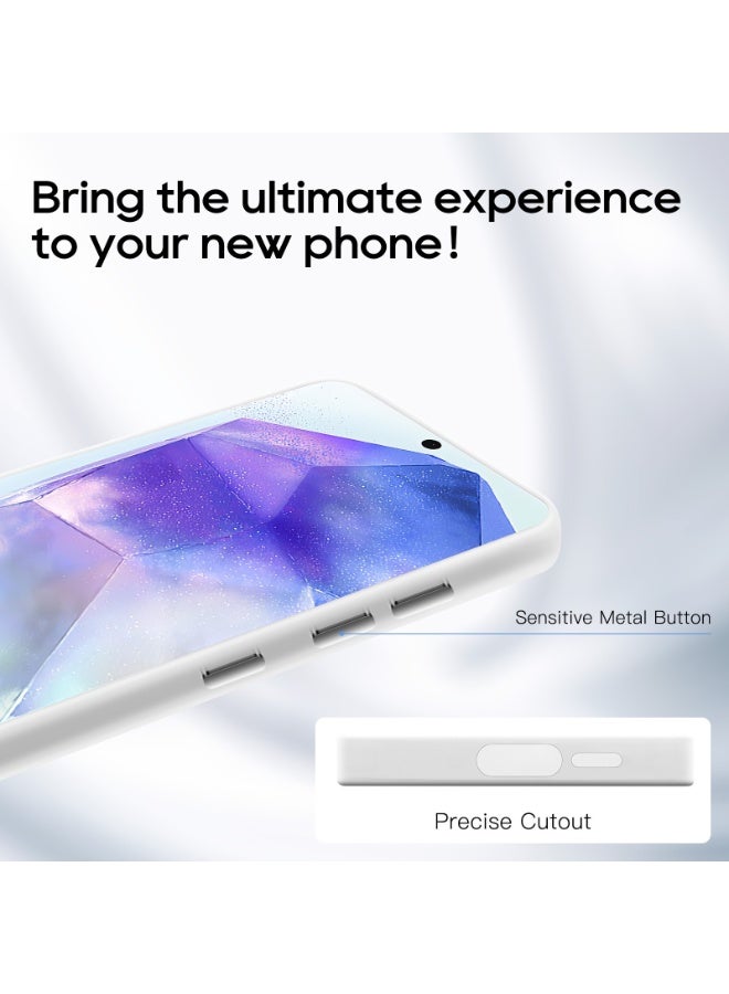 ليوشان جراب هاتف سامسونج جالاكسي A55 5G، جراب هاتف نحيف من مادة TPU، جراب واقٍ كامل مقاوم للصدمات بزاوية 360 درجة لهاتف سامسونج A55 5G. - Image 5