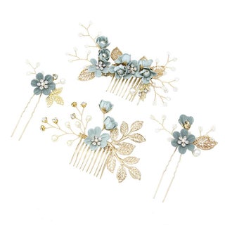 NUOBESTY Bride Clip 4 Pcs Rhinestones Crystal Floral Bridal Hair Clips Hair Jewelry for Wedding Dress Accessories Green - pzsku/Z8A80308557FECBBA81E8Z/45/1746197581/9b4bcdbd-ed64-4463-af8d-2acb01a2a96f