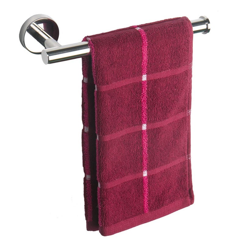 TocTen Hand Towel HolderTowel Ring  Thicken SUS304 Stainless Steel Bathroom Hand Towel Bar 9Inch Heavy Duty Wall Mounted Towel Rack Hanger Polished Chrome