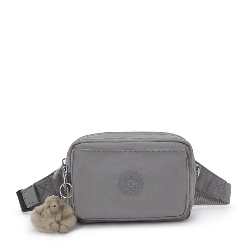 kipling Abanu Multi Inviting Grey Small Crossbody Convertible To Waistbag With Removable Shoulder Strap - Image 1