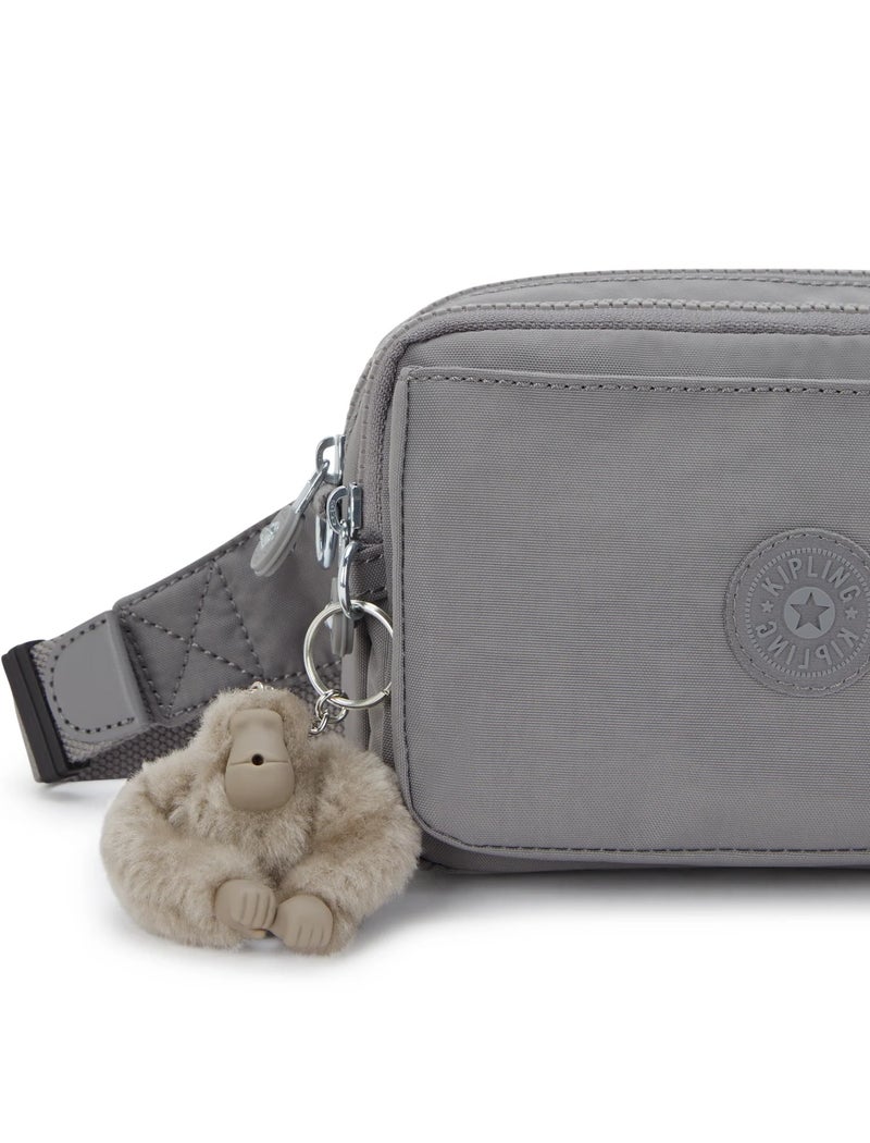kipling حقيبة أبانو متعددة الاستخدامات رمادية صغيرة قابلة للتحويل إلى حقيبة خصر مع حزام كتف قابل للإزالة - Image 5