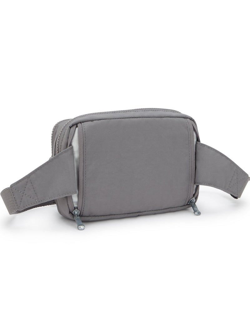 kipling حقيبة أبانو متعددة الاستخدامات رمادية صغيرة قابلة للتحويل إلى حقيبة خصر مع حزام كتف قابل للإزالة - Image 2