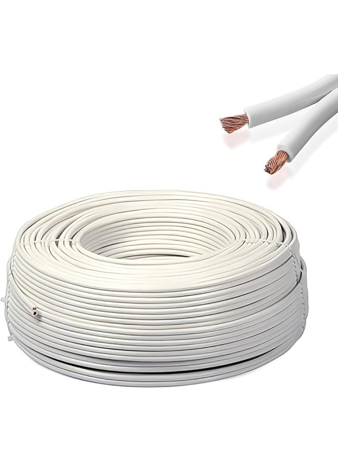 melfi Melfi 90 Meter White Speaker Cable Wire - Clear 2 Core 0.75mm  - Image 1