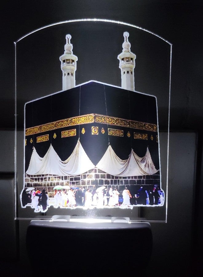 GREECHO® 3D Printed Design Single Color White Light UV Multi Color Print Night Lamp for Temple, Home, Office and Gift… (Makkah Madina) - Image 1