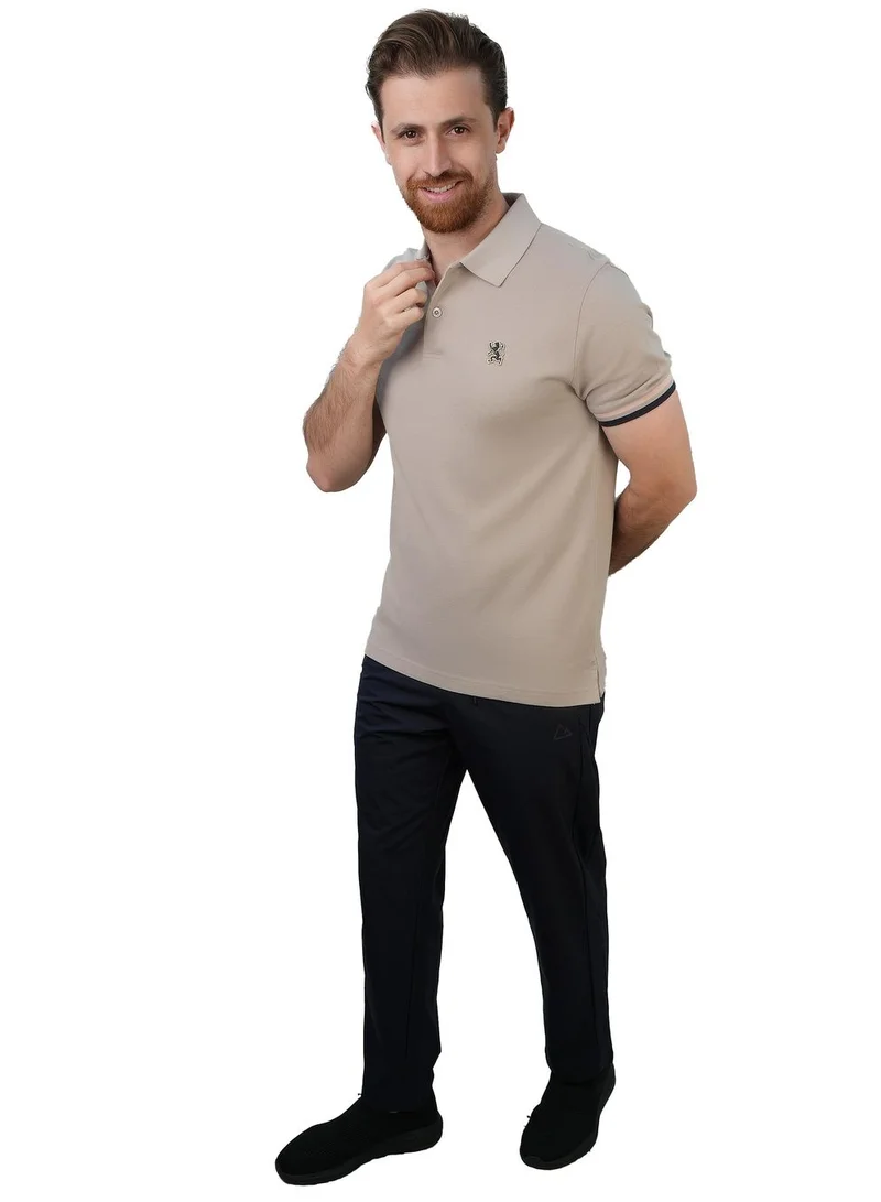 GIORDANO  Men's Performance Polo: Classic Piqué, Tipped Collar, Embroidered Detail for Men | Best Price UAE