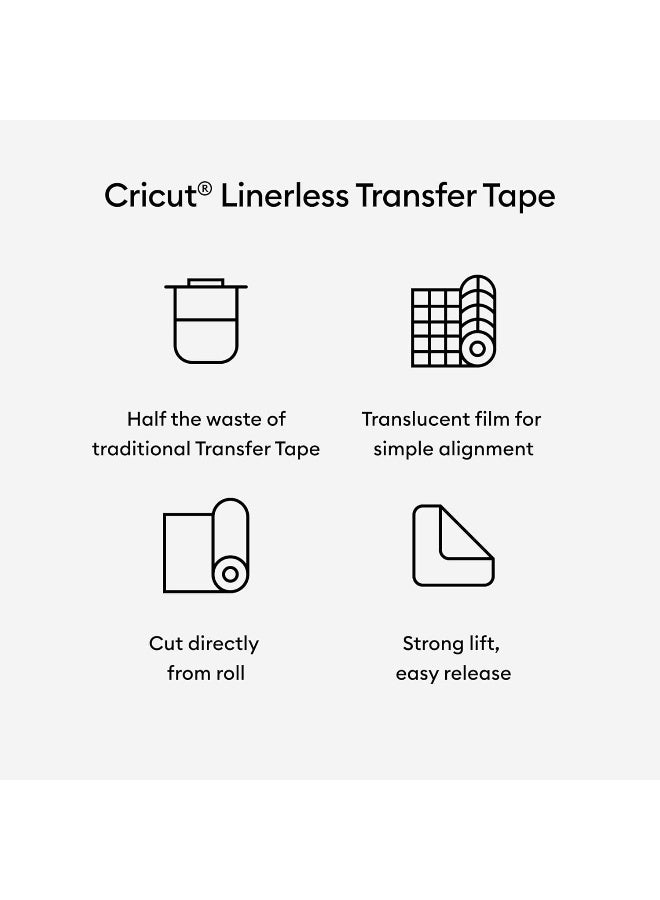 Cricut Linerless Transfer Tape (15 Ft) Transparent 33Cmx4.6M - Image 4