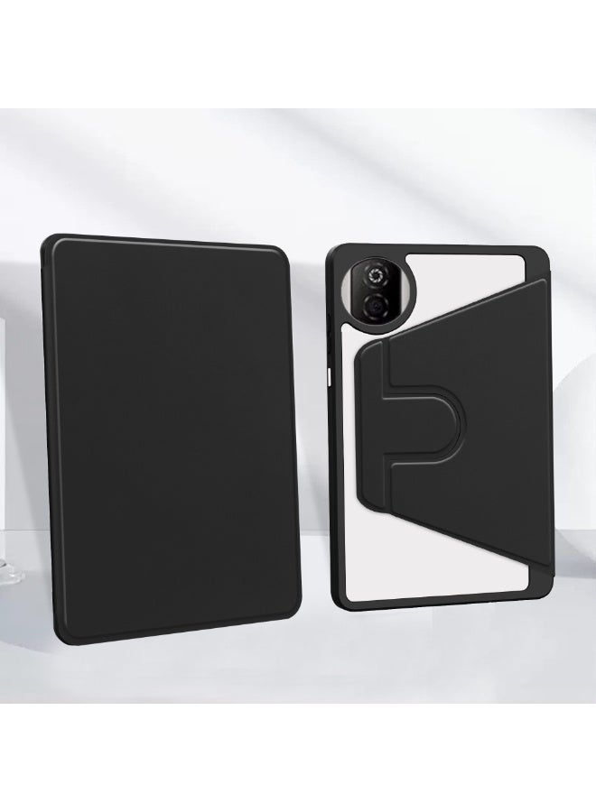 يوارب كينج تتوافق مع غلاف الدوارة الثنائي بحجم 8.7 بوصة مع Honor Pad X7، وغطاء الدوران بزاوية 360 درجة، وغطاء رؤية متعدد الزوايا، وقلم أسود - Image 5