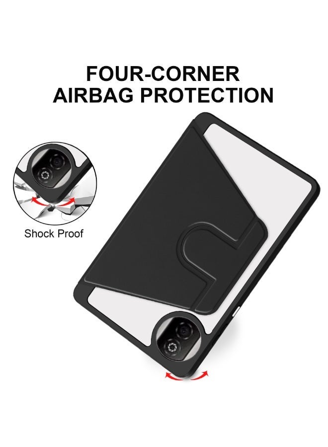 يوارب كينج تتوافق مع غلاف الدوارة الثنائي بحجم 8.7 بوصة مع Honor Pad X7، وغطاء الدوران بزاوية 360 درجة، وغطاء رؤية متعدد الزوايا، وقلم أسود - Image 4
