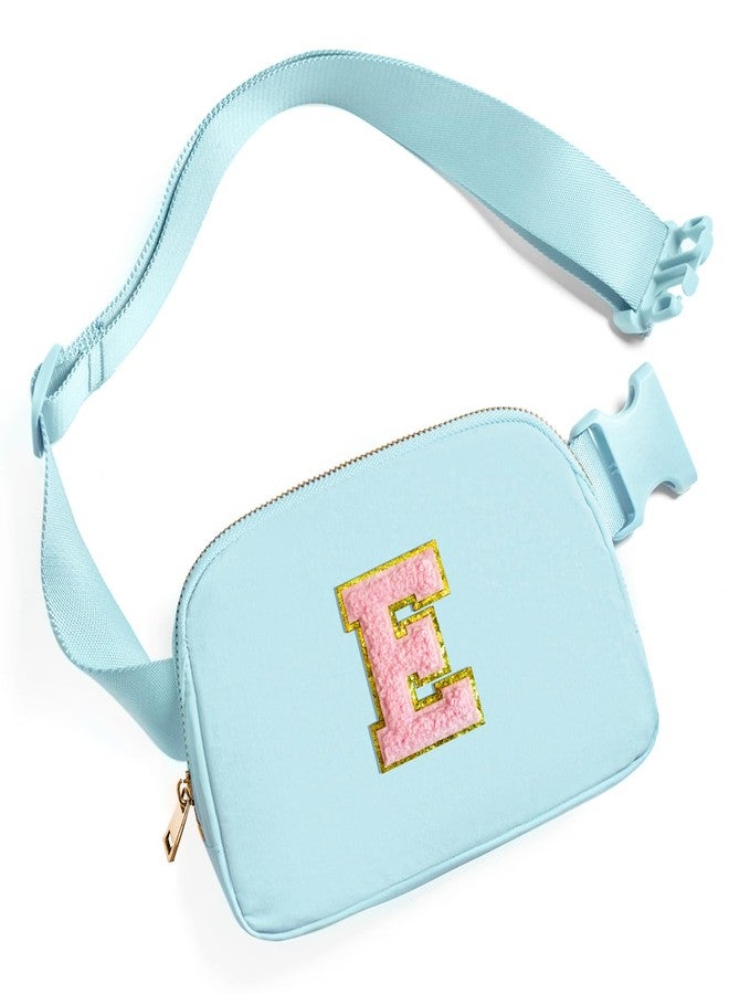 Gitus Belt Bag Fanny Pack Crossbody Bags with Initial Letter Patch Cute Stuff Birthday Gifts for Teenager Girls Trendy Preppy Stuff for Teen Girls Cool Stuff for Teens, Icing Blue, 7.8 x 2.4 5 inches - Image 1