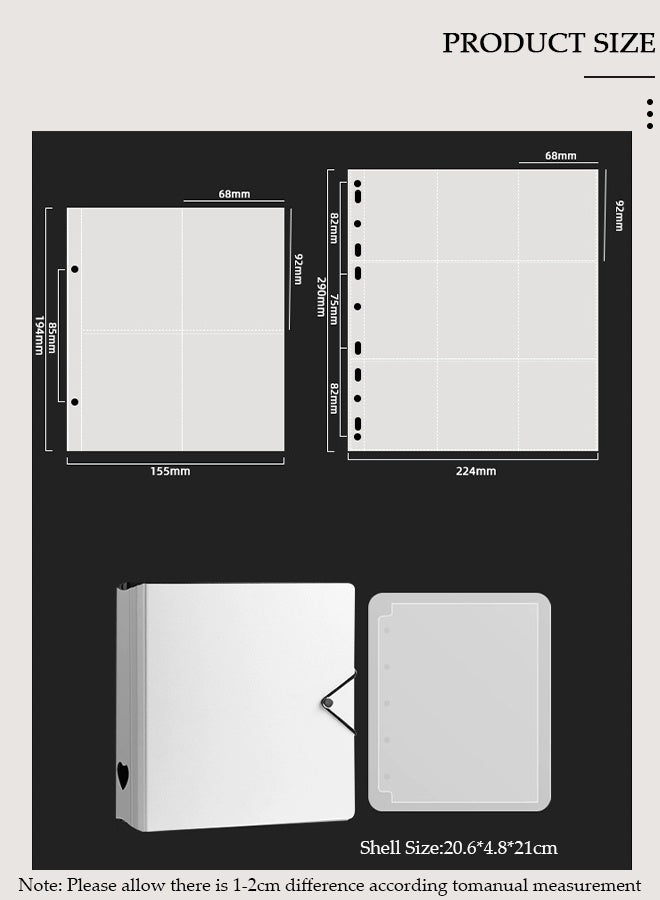 DUNISO ألبوم صور جيوب، ألبوم صور A5 50 صفحة مع 200 جيب، ألبوم قصاصات صغير DIY، ألبومات صور محمولة لتخزين صور العائلة وبطاقات المشاهير وصور الذكرى السنوية - Image 3