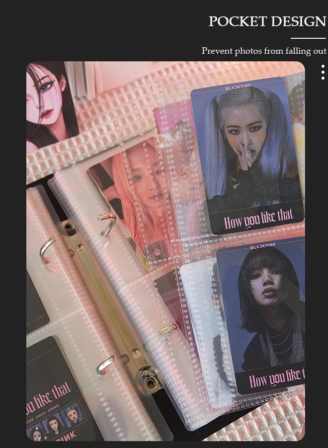 DUNISO ألبوم صور جيوب، ألبوم صور A5 50 صفحة مع 200 جيب، ألبوم قصاصات صغير DIY، ألبومات صور محمولة لتخزين صور العائلة وبطاقات المشاهير وصور الذكرى السنوية - Image 4