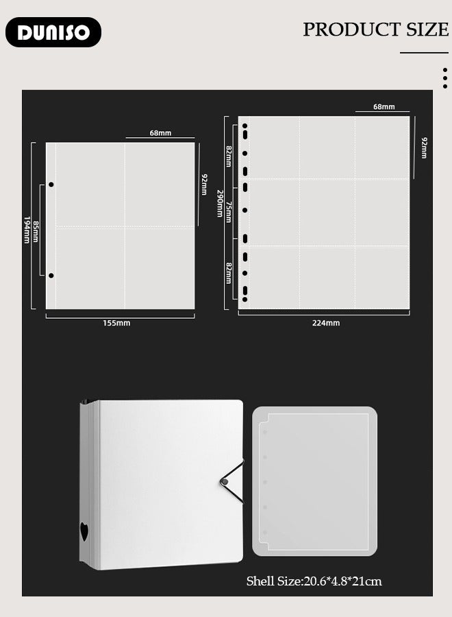 DUNISO Pockets Photo Album, A5 Photo Album 50 Pages with 200 Pockets, Small DIY Scrapbook Album, Portable Picture Albums for Family Photos Celebrity Card and Anniversary Photos Storage  - Image 4