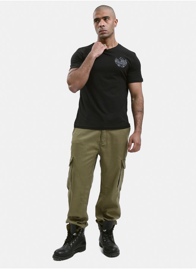 Polyester Jogger Pants with Belt Loops