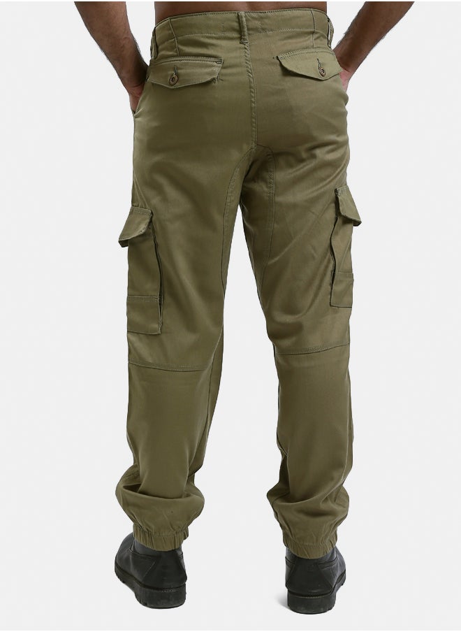 Polyester Jogger Pants with Belt Loops